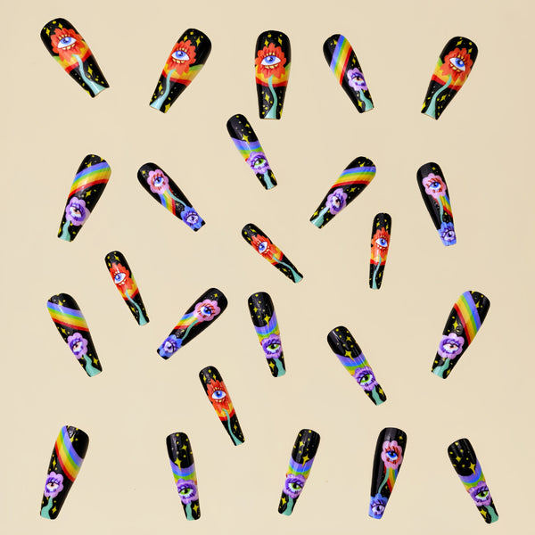 12 Sizes-24 Pcs Press On Nails Y072