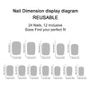 12 Sizes-24 Pcs Press On Nails A688