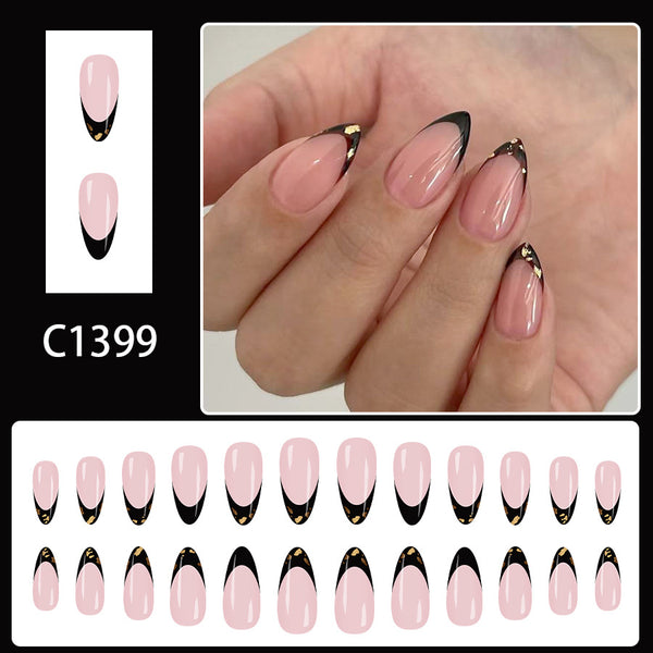 12 Sizes-24 Pcs Press On Nails C1399