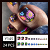 12 Sizes-24 Pcs Press On Nails Y145