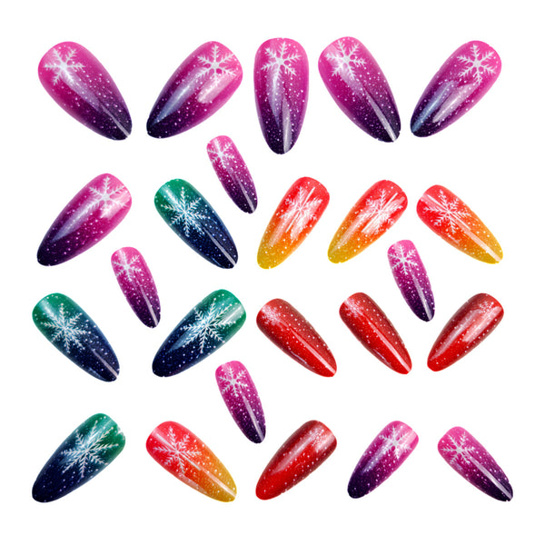 12 Sizes-24 Pcs Press On Nails Y1301