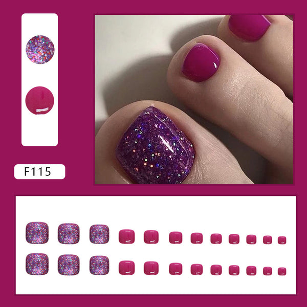 12 Sizes-24 Pcs Press On Nails F115