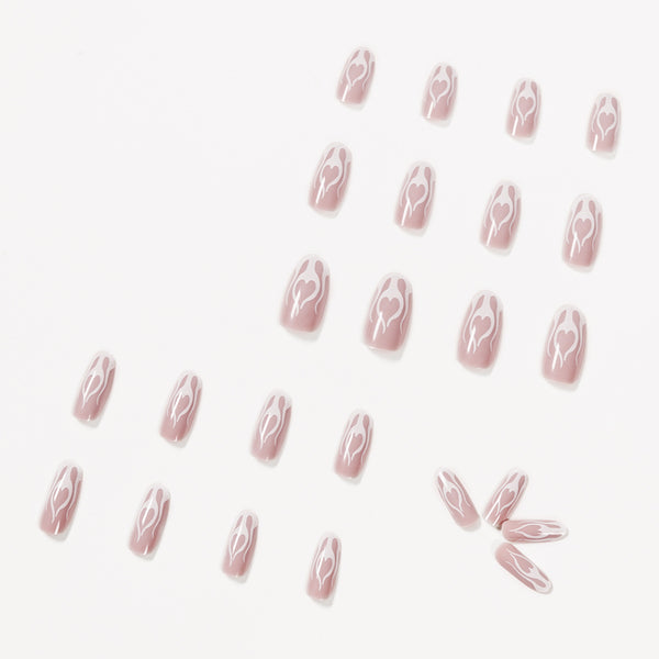 12 Sizes-24 Pcs Press On Nails JP1038