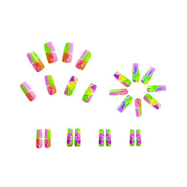 12 Sizes-24 Pcs Press On Nails Y413