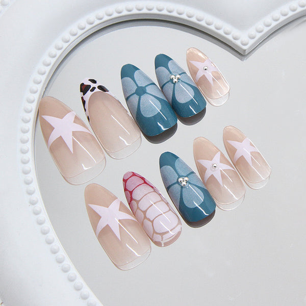 12 Sizes-24 Pcs Press On Nails Z1064