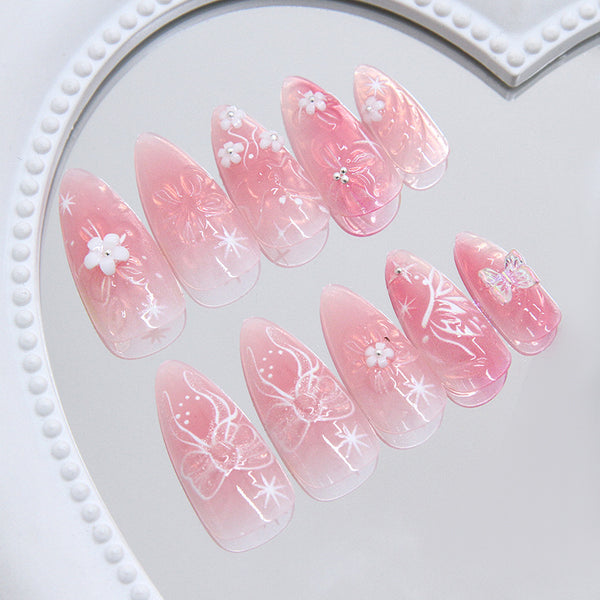 12 Sizes-24 Pcs Press On Nails Z1072