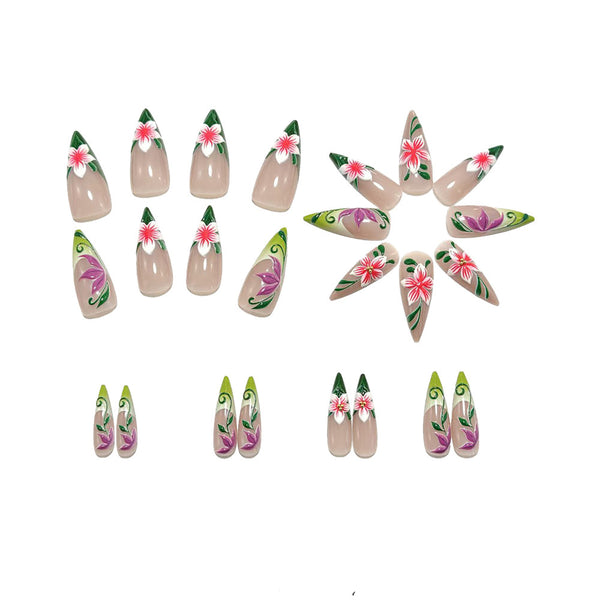 12 Sizes-24 Pcs Press On Nails Y1822