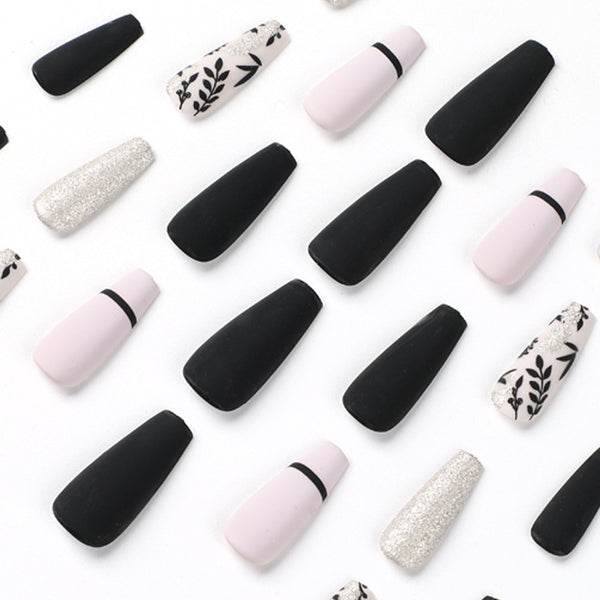 12 Sizes-24 Pcs Press On Nails JP2014