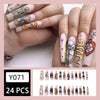 12 Sizes-24 Pcs Press On Nails Y071