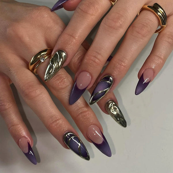 12 Sizes-24 Pcs Press On Nails JP3515