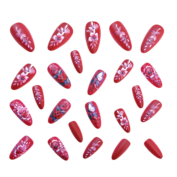 12 Sizes-24 Pcs Press On Nails Y684