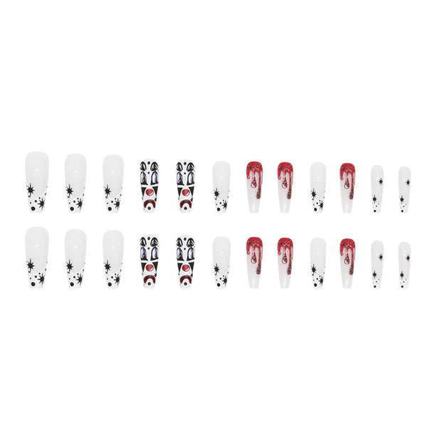 12 Sizes-24 Pcs Press On Nails W956