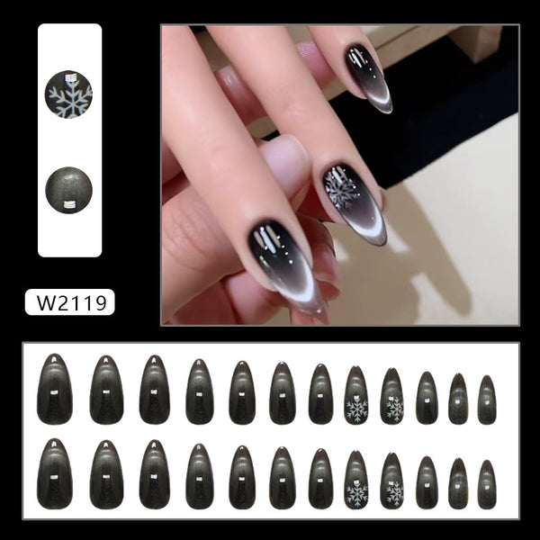 12 Sizes-24 Pcs Press On Nails W2119