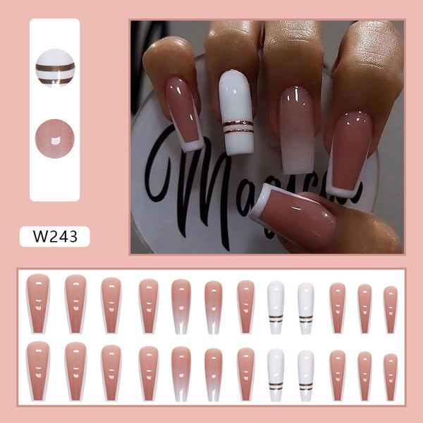 12 Sizes-24 Pcs Press On Nails W243