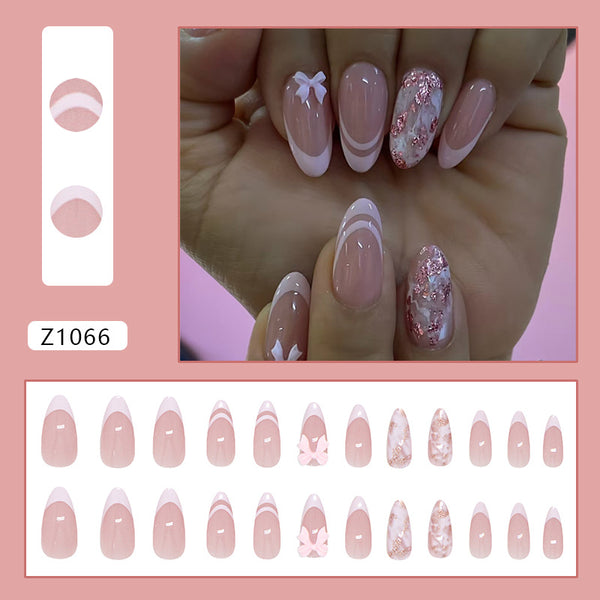 12 Sizes-24 Pcs Press On Nails Z1066
