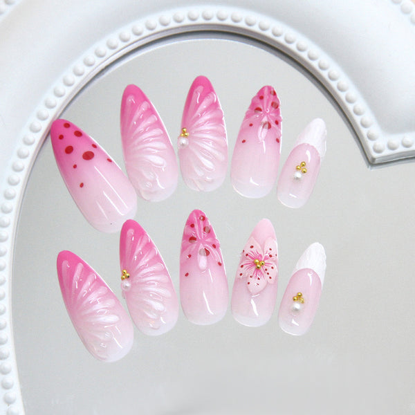 12 Sizes-24 Pcs Press On Nails Z1109