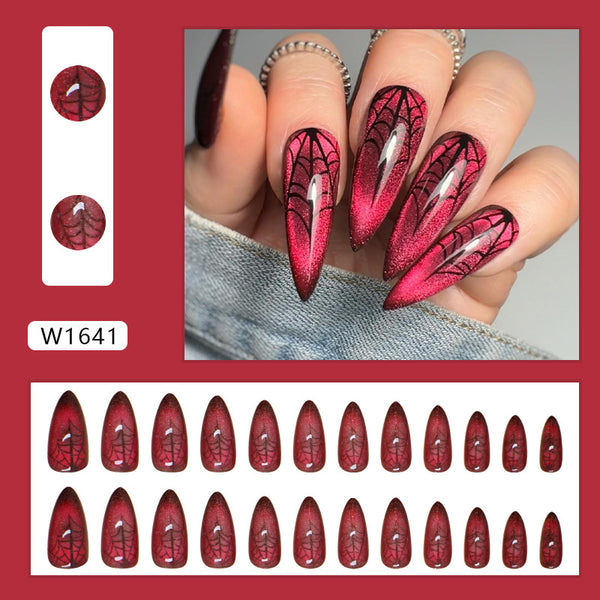 12 Sizes-24 Pcs Press On Nails W1641
