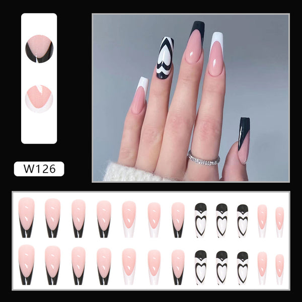 12 Sizes-24 Pcs Press On Nails W125