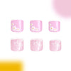 48 Pcs Press On Nails FrenchFlower-1-48pcs