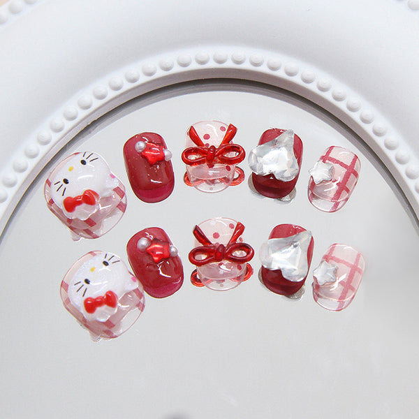 12 Sizes-24 PcsPress On Nails K032