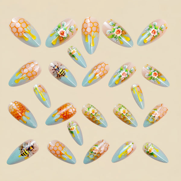 12 Sizes-24 Pcs Press On Nails Y1935