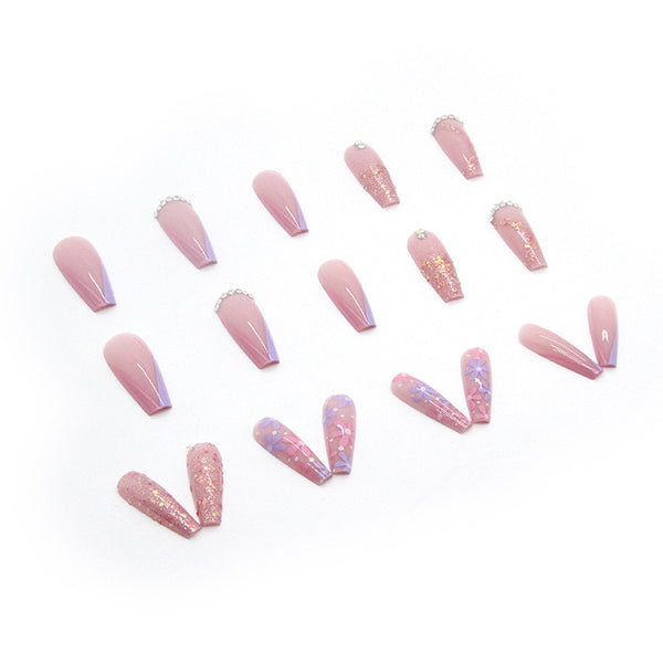 12 Sizes-24 Pcs Press On Nails Z418