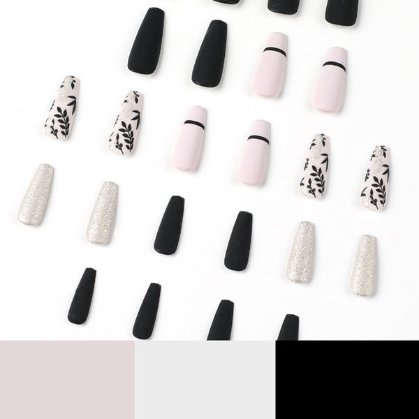 12 Sizes-24 Pcs Press On Nails JP2014