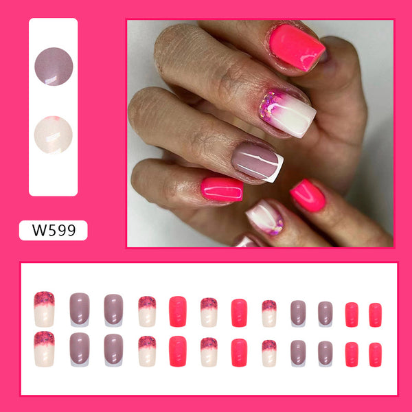 12 Sizes-24 Pcs Press On Nails W599