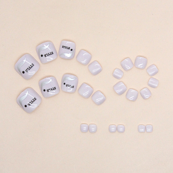 12 Sizes-24 Pcs Press On Nails F109