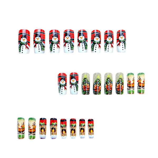 12 Sizes-24 Pcs Press On Nails Y231