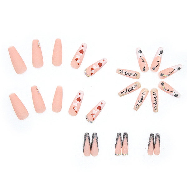 12 Sizes-24 Pcs Press On Nails Z333