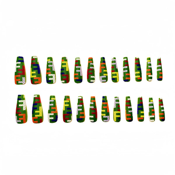 12 Sizes-24 Pcs Press On Nails Y067