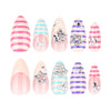 12 Sizes-24 Pcs Press On Nails JP4232