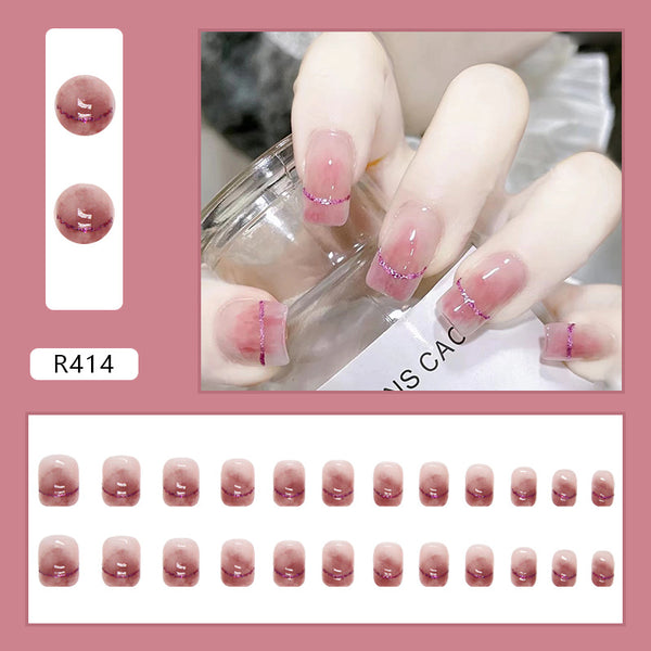 12 Sizes-24 Pcs Press On Nails R402