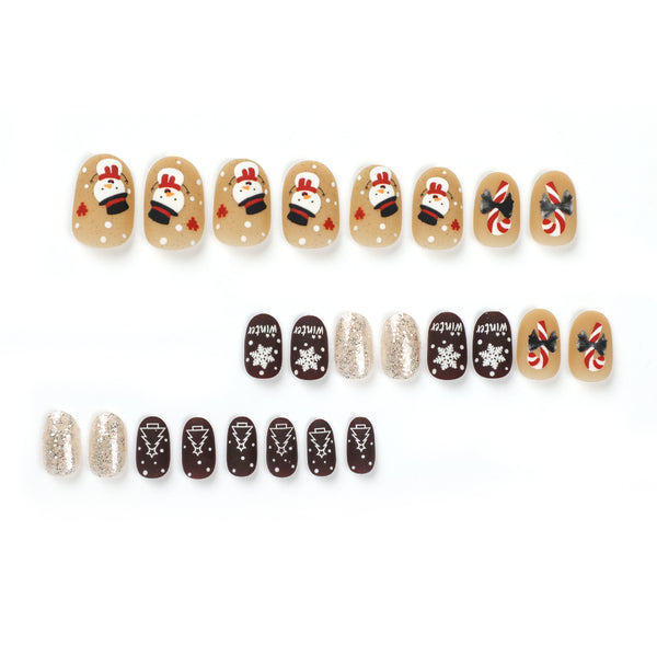 12 Sizes-24 Pcs Press On Nails JP2782