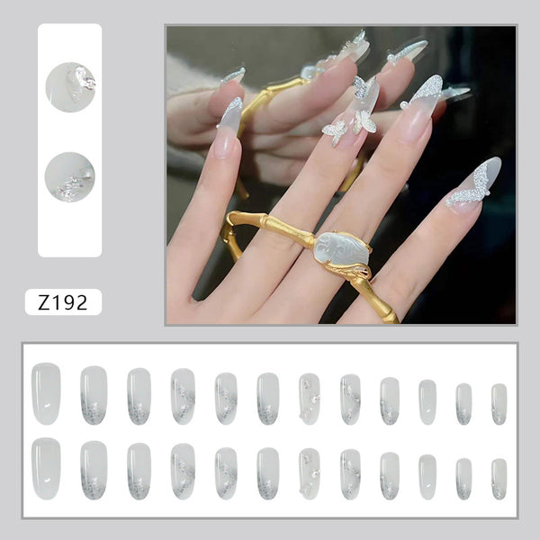 12 Sizes-24 Pcs Press On Nails Z162