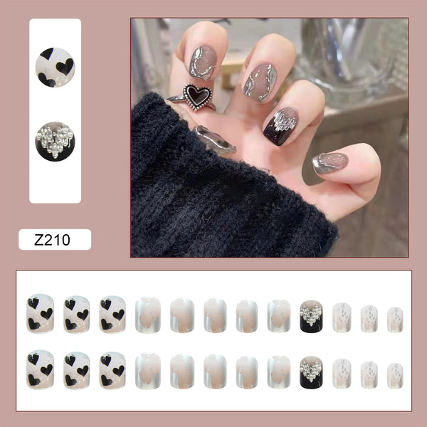 12 Sizes-24 Pcs Press On Nails Z210