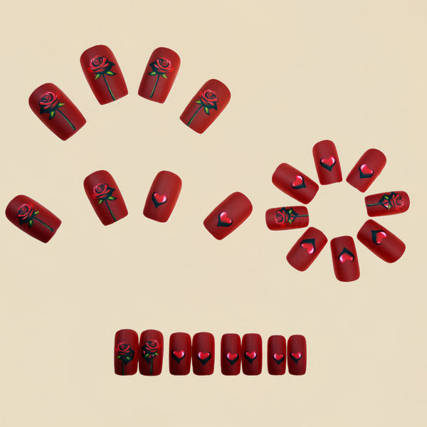 12 Sizes-24 Pcs Press On Nails Y1661
