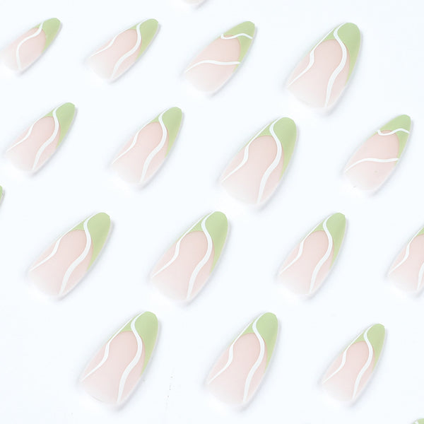 12 Sizes-24 Pcs Press On Nails JP1939