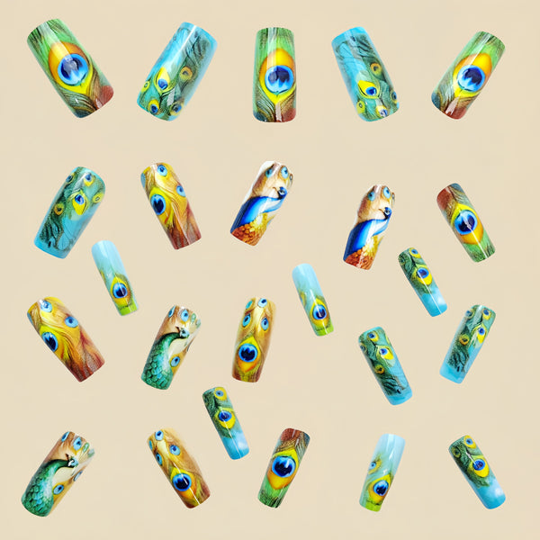 12 Sizes-24 Pcs Press On Nails Y435