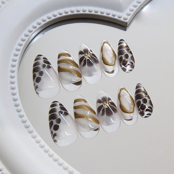 12 Sizes-24 Pcs Press On Nails Z915