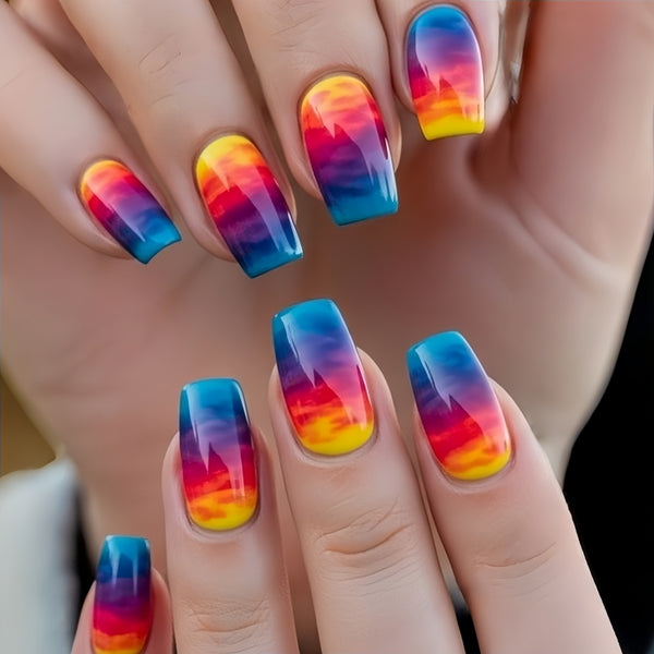 12 Sizes-24 Pcs Press On Nails Y1837