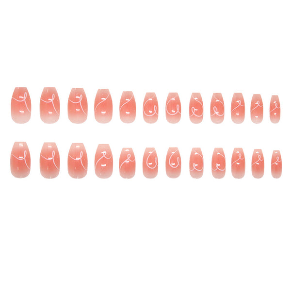12 Sizes-24 Pcs Press On Nails R957