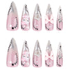 12 Sizes-24 Pcs Press On Nails JP4110