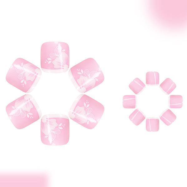 12 Sizes-24 Pcs Press On Nails C1196