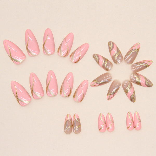 12 Sizes-24 Pcs Press On Nails W459