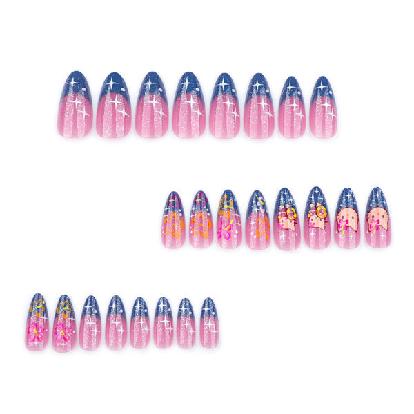 12 Sizes-24 Pcs Press On Nails JP3974