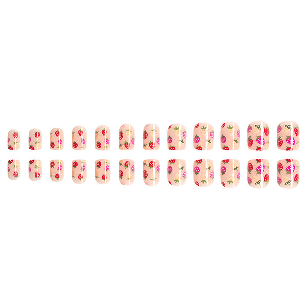 12 Sizes-24 Pcs Press On Nails C306