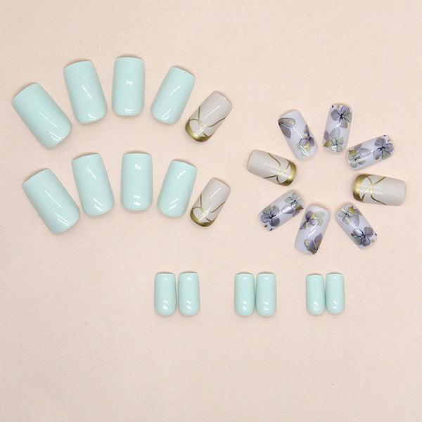 12 Sizes-24 Pcs Press On Nails W1377