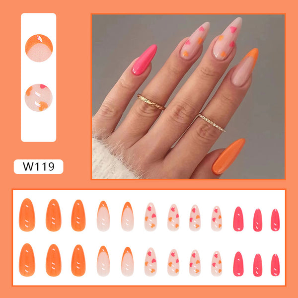 12 Sizes-24 Pcs Press On Nails W119